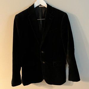 J. Ferrar Velvet Slim Fit Blazer 40R Black